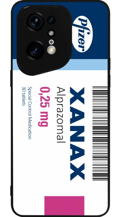 Coque OPPO Find X5 Pro - Silicone rigide noir Xanax Alprazolam 2025