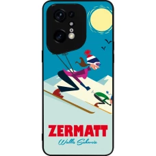 OPPO Find X5 Pro Case Hülle - Silikon schwarz Zermatt Ski Downhill