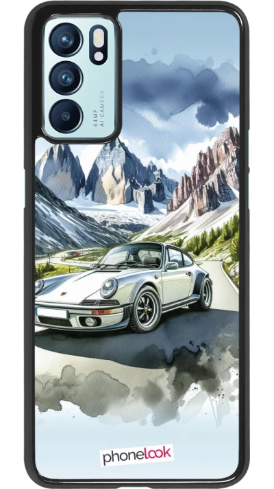 Coque OPPO Reno6 5G - Porsche 911 Mountain Watercolor