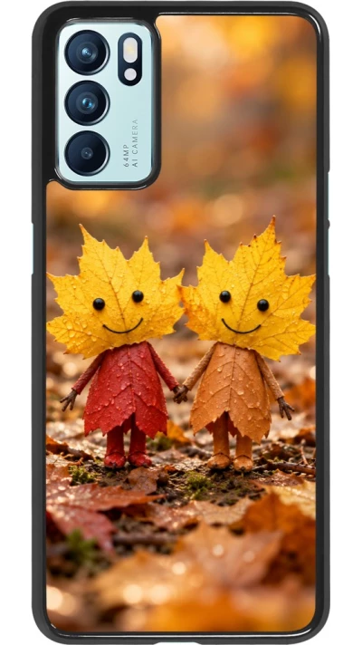 Coque OPPO Reno6 5G - Autumn 26 Couple of leaves