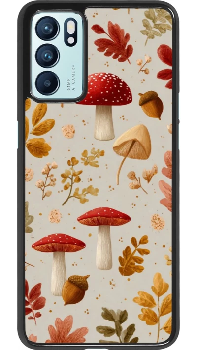 Coque OPPO Reno6 5G - Autumn 26 Mushrooms and leaves