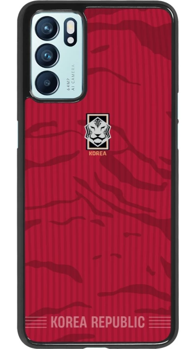 OPPO Reno6 5G Case Hülle - Südkorea 2026 personalisierbares Fussballtrikot