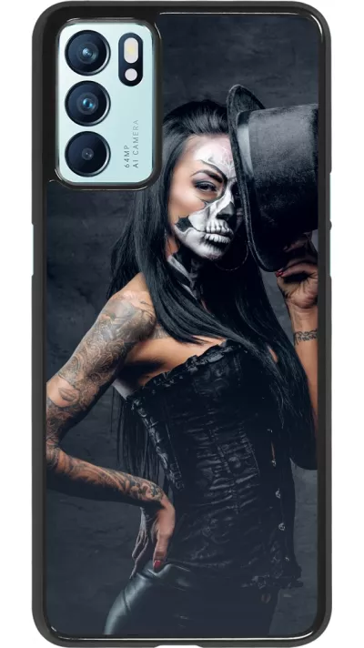 Oppo Reno6 5G Case Hülle - Halloween 22 Tattooed Girl