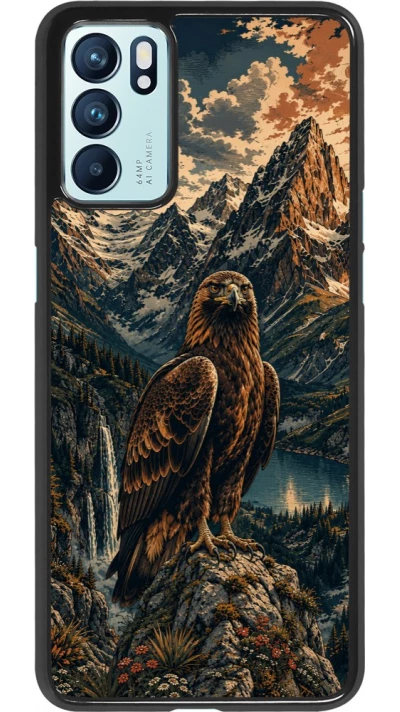 Coque OPPO Reno6 5G - Linocut Aigle Royal