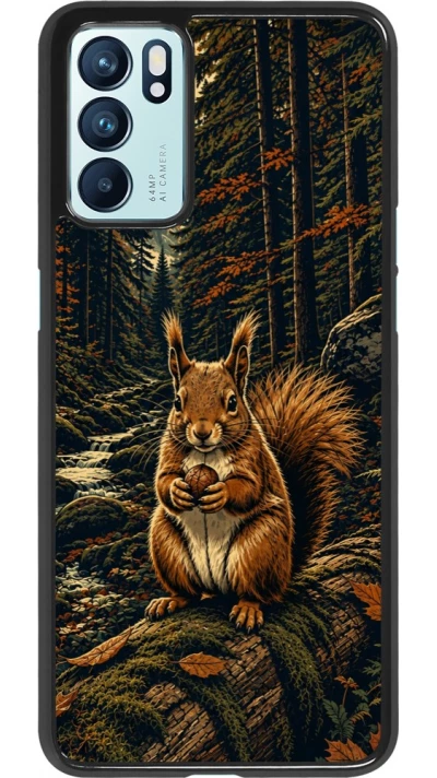 Coque OPPO Reno6 5G - Linocut Ecureuil