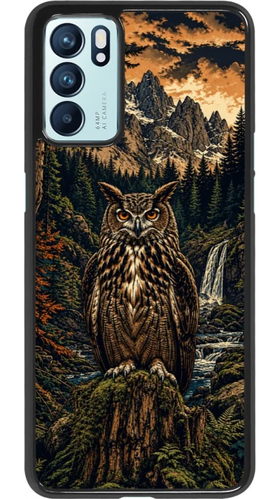 Coque OPPO Reno6 5G - Linocut Grand-Duc
