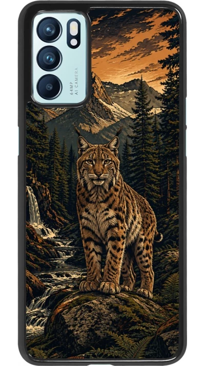 Coque OPPO Reno6 5G - Linocut Lynx