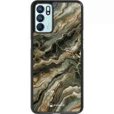 OPPO Reno6 5G Case Hülle - Oliv Marmor