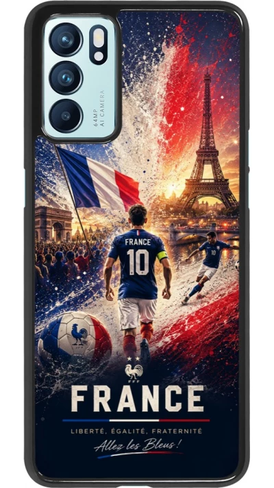 OPPO Reno6 5G Case Hülle - Fussball Frankreich splash 2026