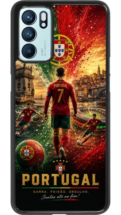 OPPO Reno6 5G Case Hülle - Fussball Portugal splash 2026
