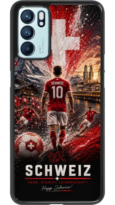OPPO Reno6 5G Case Hülle - Fussball Schweiz splash 2026