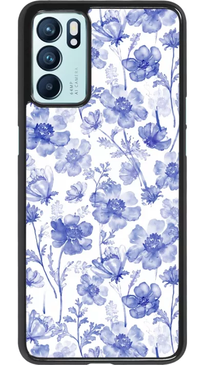 Coque OPPO Reno6 5G - Spring 23 watercolor blue flowers