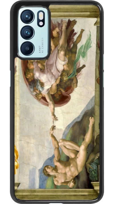 Coque OPPO Reno6 5G - Tableau art - La Création d’Adam - Michel-Ange