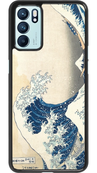 Coque OPPO Reno6 5G - Tableau art - La Grande Vague de Kanagawa - Hokusai