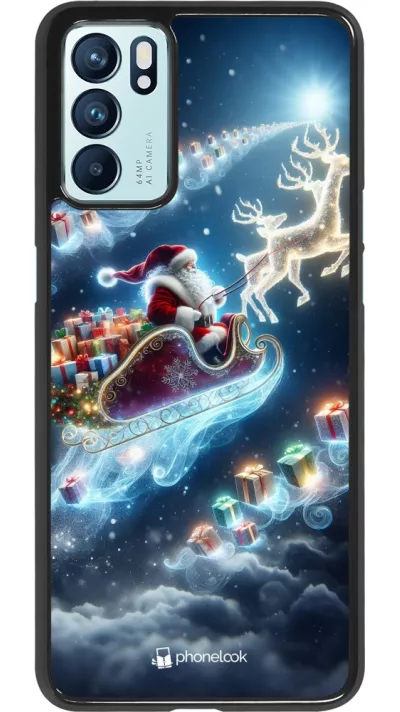 Coque OPPO Reno6 5G - Noël 2023 Père Noël enchanté