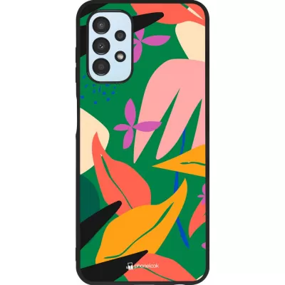 Coque Samsung Galaxy A13 5G - Silicone rigide noir Abstract Jungle
