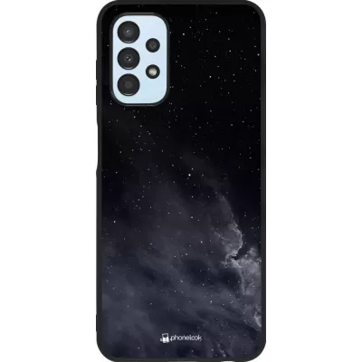 Coque Samsung Galaxy A13 5G - Silicone rigide noir Black Sky Clouds