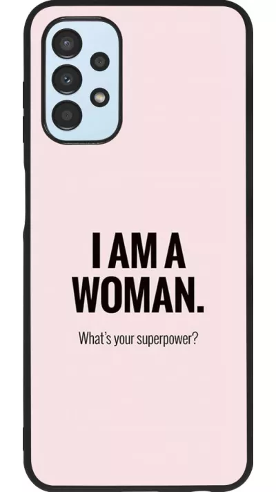 Coque Samsung Galaxy A13 5G - Silicone rigide noir I am a woman
