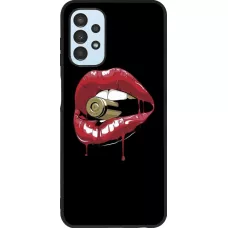 Hülle Samsung Galaxy A13 5G - Silikon schwarz Lips bullet