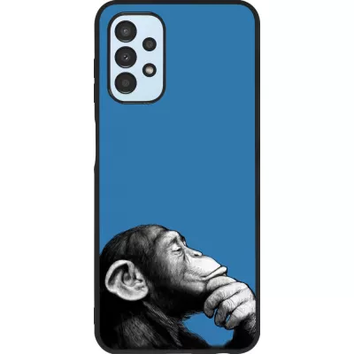 Coque Samsung Galaxy A13 5G - Silicone rigide noir Monkey Pop Art