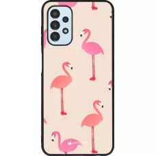 Coque Samsung Galaxy A13 5G - Silicone rigide noir Pink Flamingos Pattern
