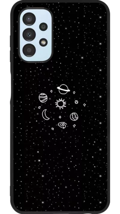 Coque Samsung Galaxy A13 5G - Silicone rigide noir Space Doodle