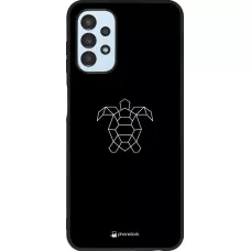 Coque Samsung Galaxy A13 5G - Silicone rigide noir Turtles lines on black