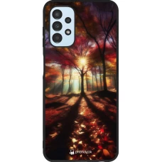 Samsung Galaxy A13 5G Case Hülle - Silikon schwarz Herbstlicher goldener Glanz
