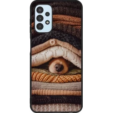 Coque Samsung Galaxy A13 5G - Silicone rigide noir Autumn 26 Dog under the covers