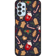 Samsung Galaxy A13 5G Case Hülle - Silikon schwarz Christmas 25 Pattern Gingerbread House