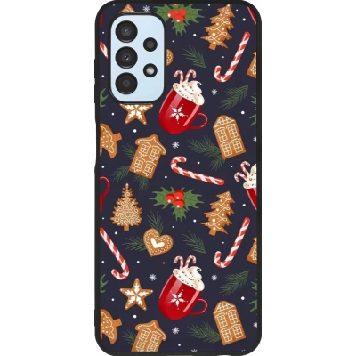 Samsung Galaxy A13 5G Case Hülle - Silikon schwarz Christmas 25 Pattern Gingerbread House
