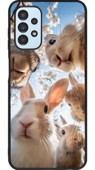 Samsung Galaxy A13 5G Case Hülle - Silikon schwarz Easter 2026 Rabbits