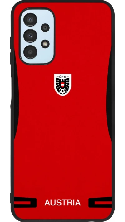 Coque Samsung Galaxy A13 5G - Silicone rigide noir Maillot de football Autriche 2026 personnalisable
