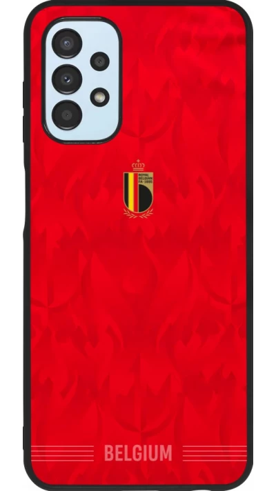 Coque Samsung Galaxy A13 5G - Silicone rigide noir Maillot de football Belgique 2026 personnalisable