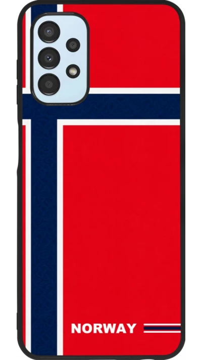 Coque Samsung Galaxy A13 5G - Silicone rigide noir Maillot de football Norvège 2026 personnalisable