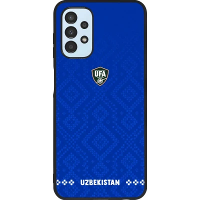Samsung Galaxy A13 5G Case Hülle - Silikon schwarz Usbekistan 2026 personalisierbares Fussballtrikot