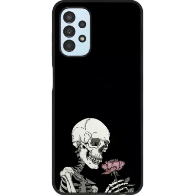 Samsung Galaxy A13 5G Case Hülle - Silikon schwarz Halloween 2023 rose and skeleton