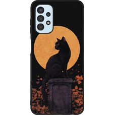 Samsung Galaxy A13 5G Case Hülle - Silikon schwarz Halloween 2026 Cat Art Nouveau