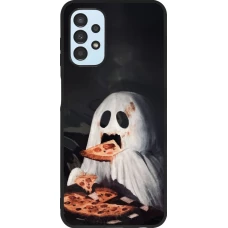 Samsung Galaxy A13 5G Case Hülle - Silikon schwarz Halloween 2026 Ghost eating pizza