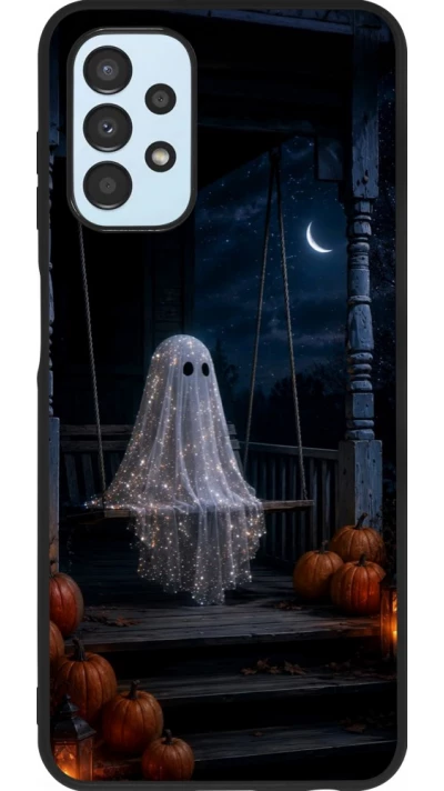Samsung Galaxy A13 5G Case Hülle - Silikon schwarz Halloween 2026 Ghost on a swing