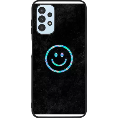 Samsung Galaxy A13 5G Case Hülle - Silikon schwarz Happy smiley irisirt