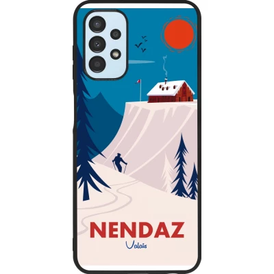 Coque Samsung Galaxy A13 5G - Silicone rigide noir Nendaz Cabane Ski