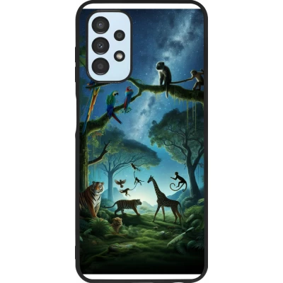 Samsung Galaxy A13 5G Case Hülle - Silikon schwarz Paradies der exotischen Tiere
