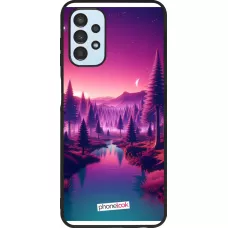 Samsung Galaxy A13 5G Case Hülle - Silikon schwarz Lila-rosa Landschaft