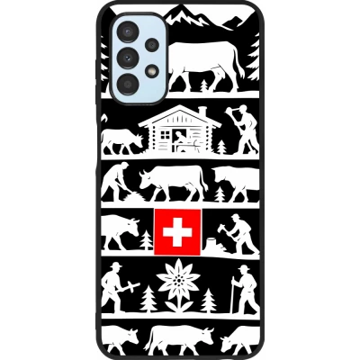 Coque Samsung Galaxy A13 5G - Silicone rigide noir Poya Suisse 1 noir