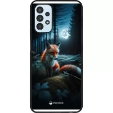 Samsung Galaxy A13 5G Case Hülle - Silikon schwarz Fuchs Mond Wald