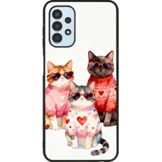 Coque Samsung Galaxy A13 5G - Silicone rigide noir Saint Valentines Day 26 Cat Love