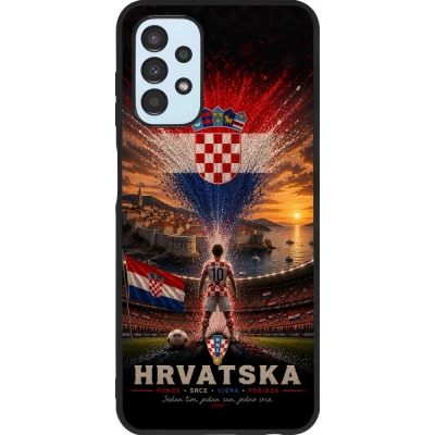 Samsung Galaxy A13 5G Case Hülle - Silikon schwarz Fussball Kroatien splash 2026