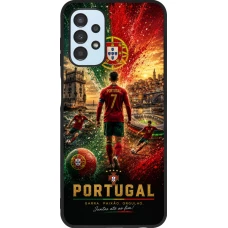 Samsung Galaxy A13 5G Case Hülle - Silikon schwarz Fussball Portugal splash 2026