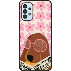 Samsung Galaxy A13 5G Case Hülle - Silikon schwarz Dog with newspaper Spring 2026